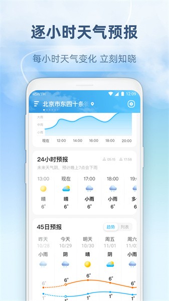 45天天气预报应用程序